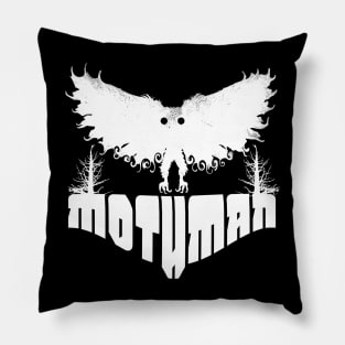 Mothman West Virginia Wing Humanoid Moth Retro Vintage All White Pillow