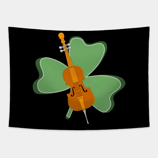 Shamrock Cello Tapestry by Barthol Graphics