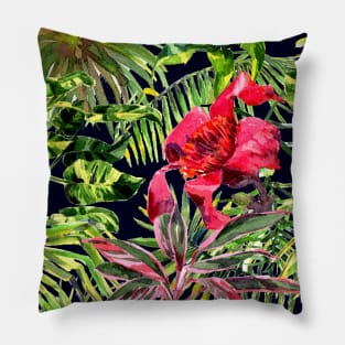 Seamless tropical flower Pillow