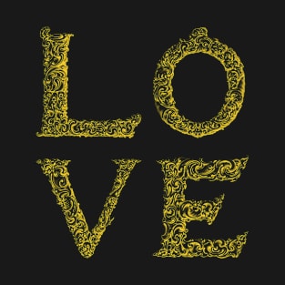 L O V E love block letters monogram graphic art T-Shirt