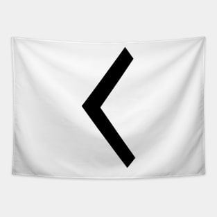 C – Greek Mythology - Black Letter C Tapestry