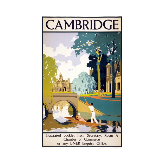 Vintage Travel Poster England Cambridge by vintagetreasure