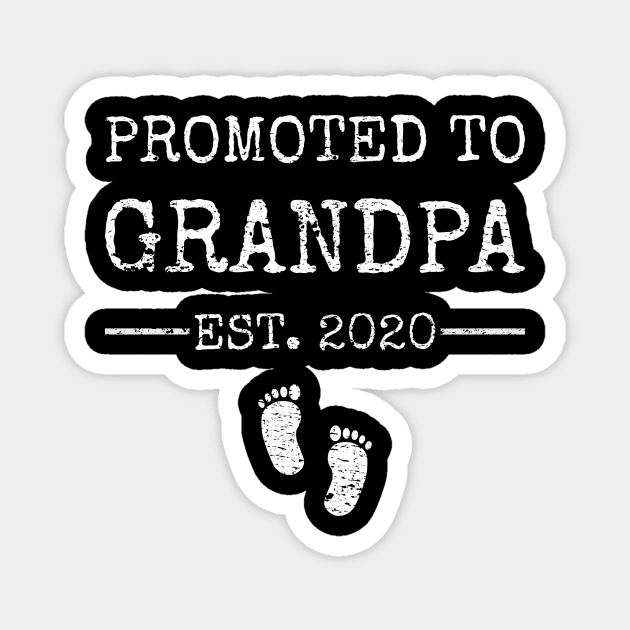 Promoted To Grandpa est. 2020 Future Grandpa Magnet by Crazy Shirts