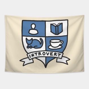 Introvert tea book reading cats awkward tumblr geek print Tapestry