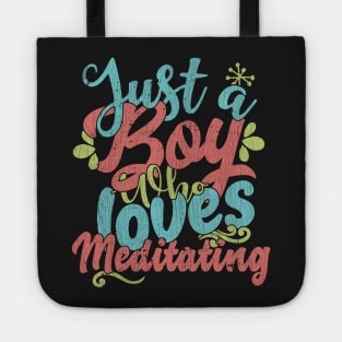 Just A Boy Who Loves Meditating Gift graphic Tote