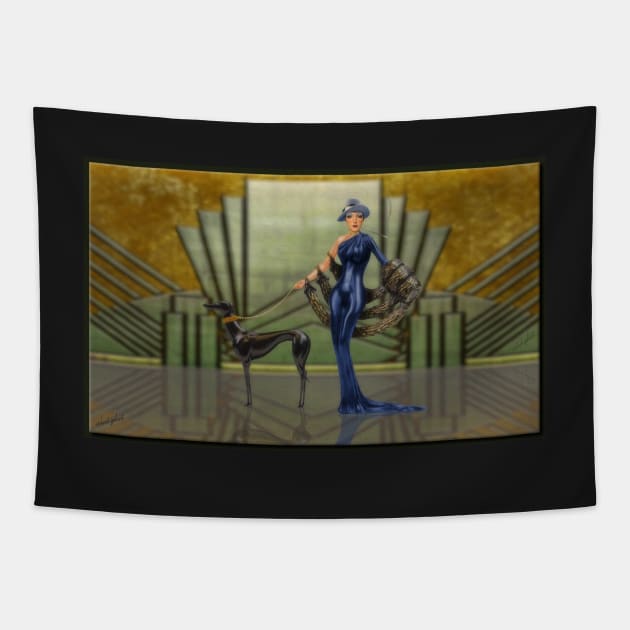 Art Deco Fashion Tapestry by rgerhard