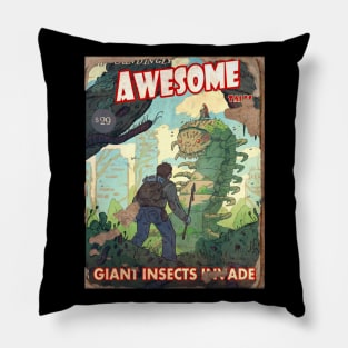 ASTOUNDINGLY AWESOME TALES Giant Insect Invade Pillow