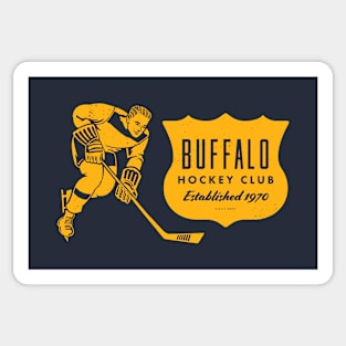 Sabre Hockey Buffalo Bull Head Retro Logo Car Bumper Sticker Decal 5'' x 4