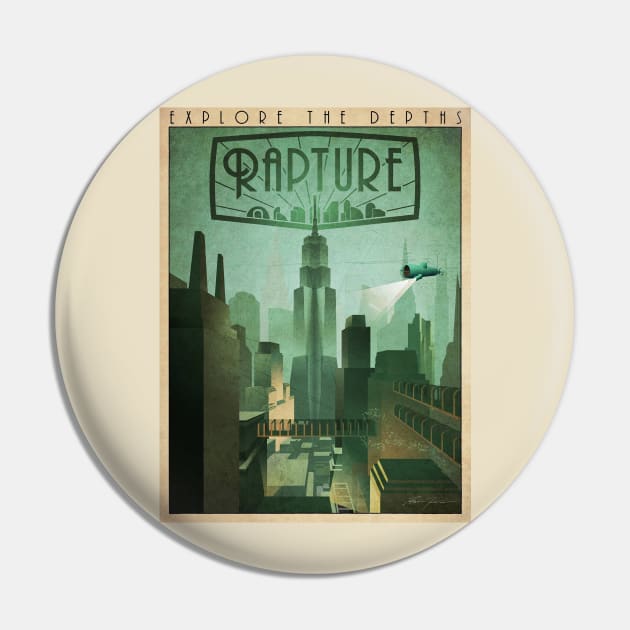 Explore Rapture, Bioshock Poster Pin by gruntcooker