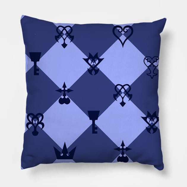 Kingdom Hearts tiles Pillow by GysahlGreens