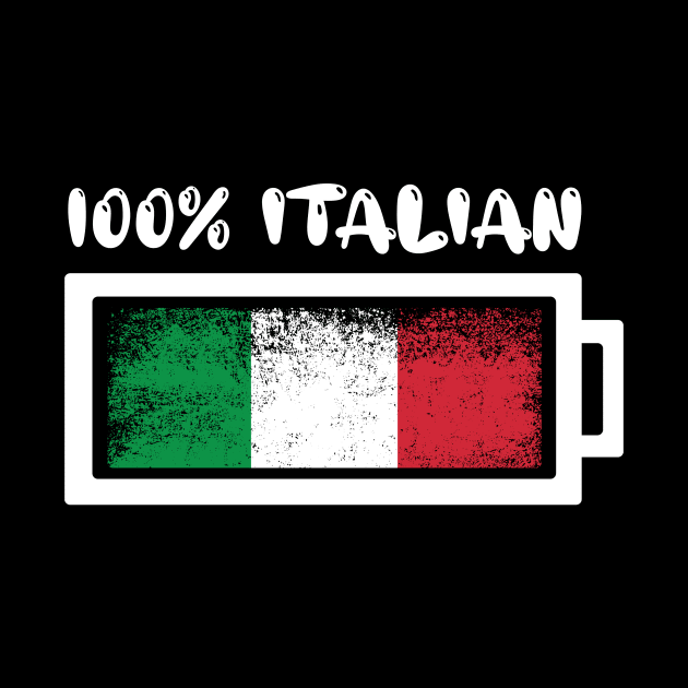 100 Percent Italian Flag by ThyShirtProject - Affiliate