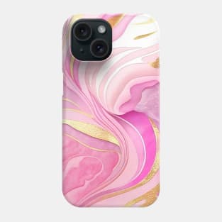 Pink and Gold Marble Phone Case