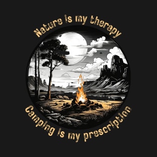 Nature Is my Therapy Camping is my prescription T-Shirt