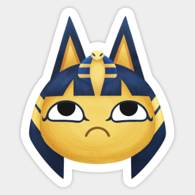 Ankha Animal Crossing Egyptian Cat Sticker Teepublic