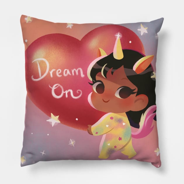 Dream On Pillow by AliWing