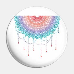 Chandelier half drop colorful mandala Pin