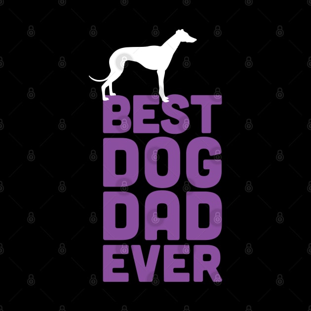 Best Greyhound / Whippet Dog Dad Ever - Purple Dog Lover Gift by Elsie Bee Designs