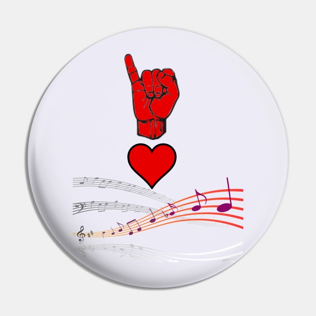 I Love Music Pin by MAGIDMIDOU89