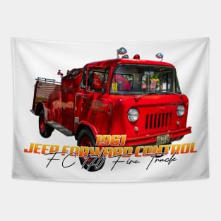 1961 Jeep Forward Control FC 170 Fire Truck Tapestry