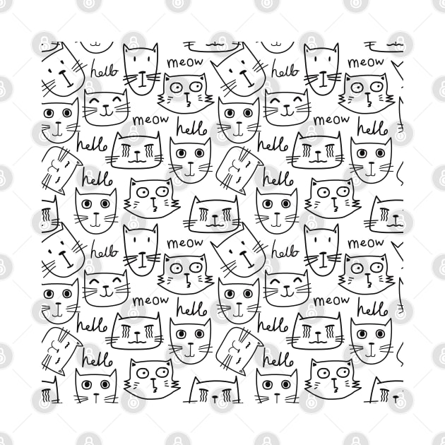 Kittens Cats Design CUTE CATE FACES by Rightshirt