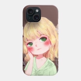 Lovely Blonde Girl Protrait Phone Case