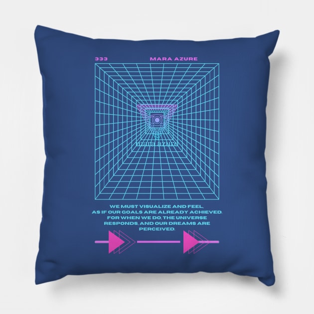 Visualise and Feel Pillow by Mara Azure