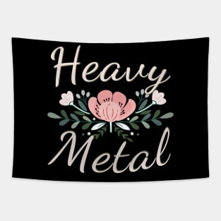 Funny Heavy Metal with Flowers Tapestry