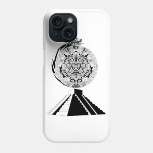 quetzalcoalt in pyramid mexican Phone Case