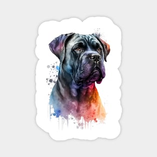 Colorful Cane Corso Watercolor Art Magnet