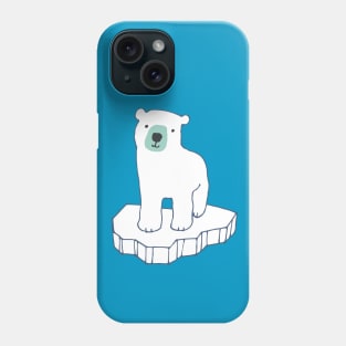 Cute Polar Bear floating on an iceberg - by Cecca Designs Phone Case