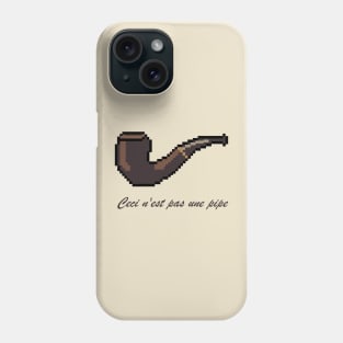 Ceci n'est pas une pipe - pixel art Phone Case