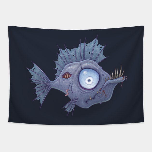 Zombie Fish Tapestry by fizzgig