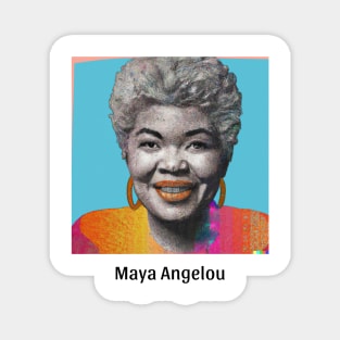 Maya Angelou Portrait Design Magnet