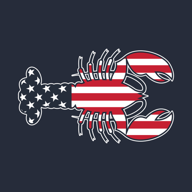 Lobster Cape Cod 4th of July American Flag by stayfrostybro