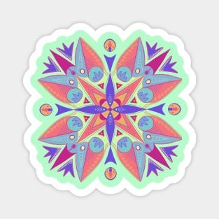 Tropical Summer Mandala Magnet