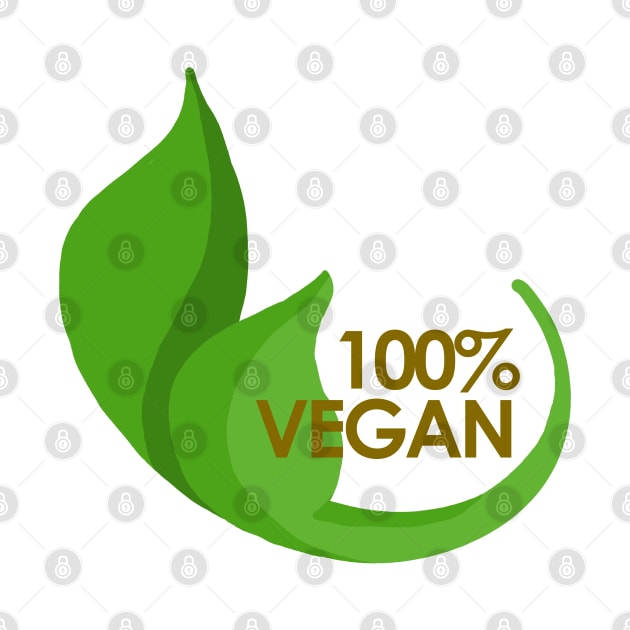 100% Vegan - Vegan, Veggies - D3 Designs by D3Apparels