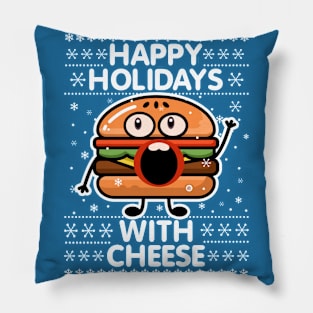 Happy Holidays with Cheese Pillow