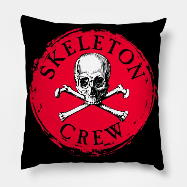 Skeleton Crew Pillow by MotiviTees