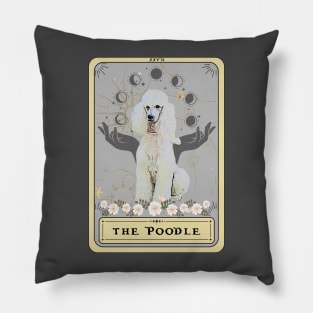 The Poodle Dog Tarot Card, Poodle Lover Pillow