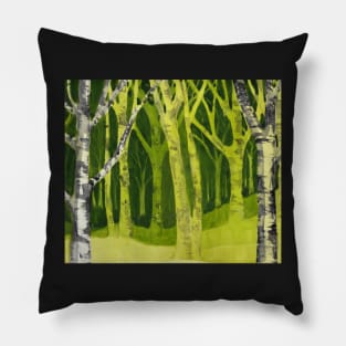 Pantone Green Birch Woodlands Pillow