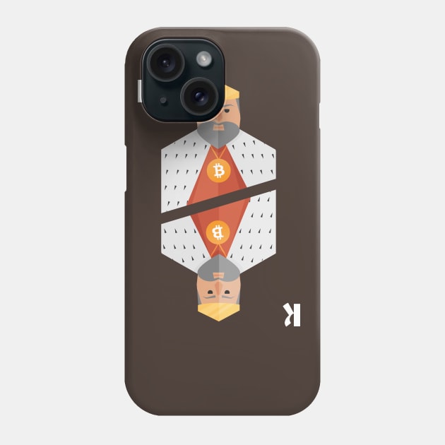 Bitcoin Cryptocurrency King Phone Case by vladocar