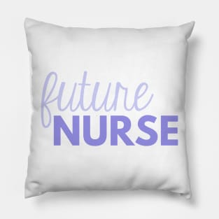 Purple Future Nurse with Thin Script Pillow