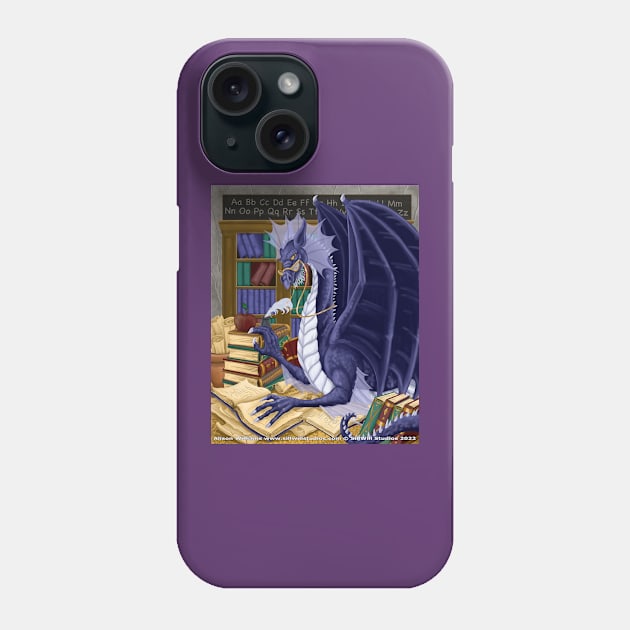 The Back-To-School Dragon awaits! Phone Case by SillWill Studios