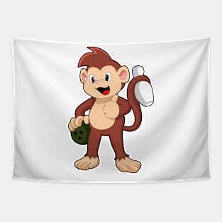 Monkey Bowling Bowling ball Tapestry