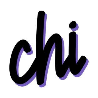 Greek Alphabet: chi (black-purple) T-Shirt