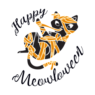 Happy Meowloween, Happy Halloween Cat T-Shirt