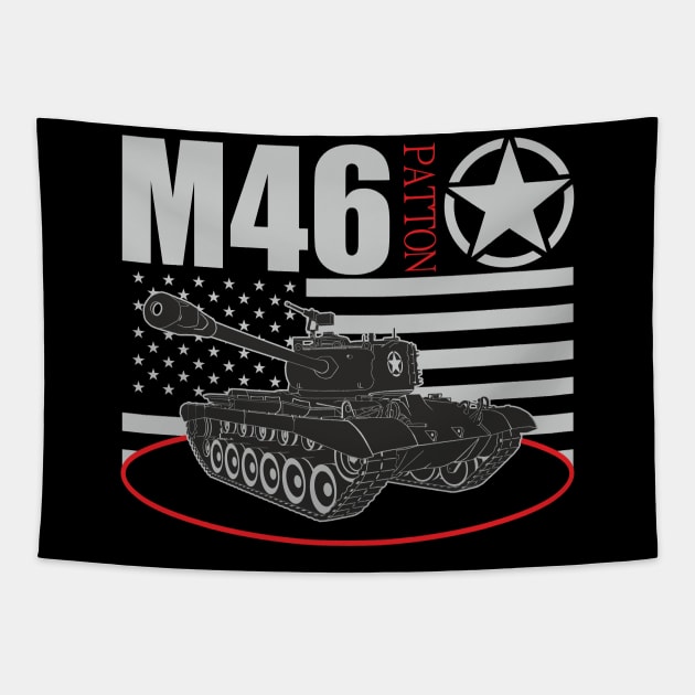 US tank M46 Patton Tapestry by FAawRay