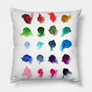 Rainbow Ink Swatch Splotch Pillow