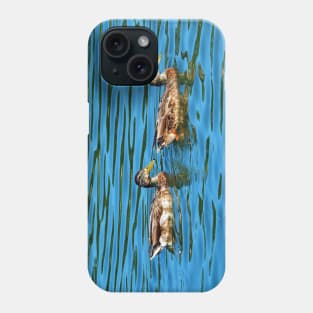 Two Ducks Swimming In The Water Phone Case