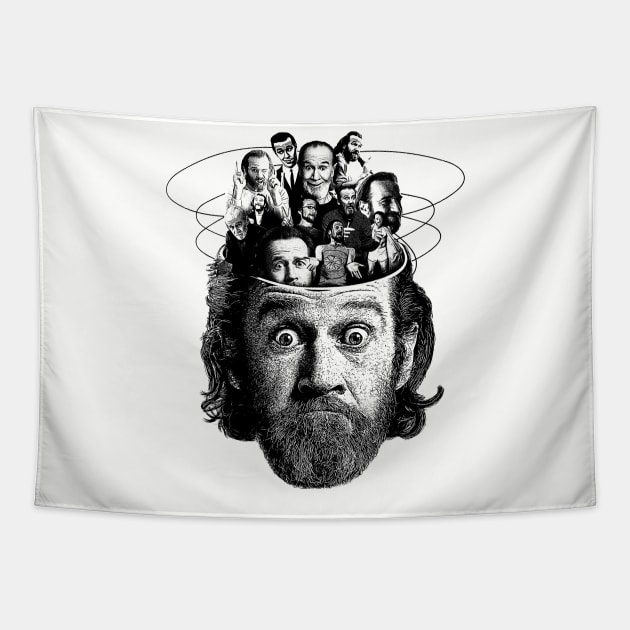 george carlin Tapestry by fellfreestuffstudio